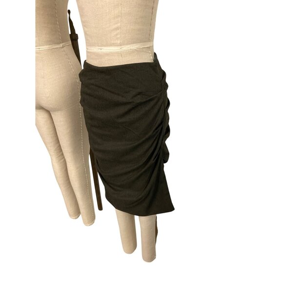 Nicole Miller Collection Black Ruched Pencil Skirt Size 8 - Picture 3 of 5